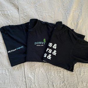 3 Men's Car Themed T-Shirts - Size Large